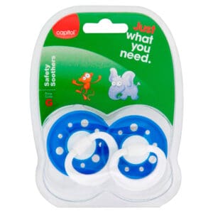 Capitol Safety Soothers Blue 2 Pack from Harrisons Direct