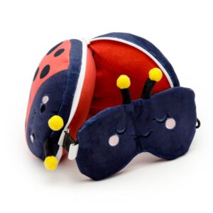 Relaxeazzz Adorabugs Ladybird Plush Travel Pillow & Eye Mask from Harrisons Direct