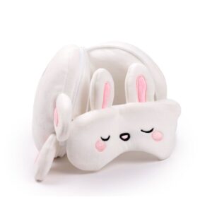 Relaxeazzz Adoramals Frances The Rabbit Plush Travel Pillow & Eye Mask from Harrisons Direct