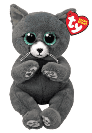 TY Beanie Bellies Binx Russian Blue Car 6" plush from Harrisons Direct