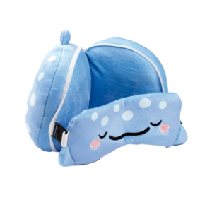 Relaxeazzz Adoramals Aoi the Whale Shark Plush Travel Pillow & Eye Mask from Harrisons Direct