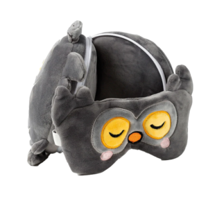 Relaxeazzz Adoramals Winston the Owl Plush Travel Pillow & Eye Mask from Harrisons Direct