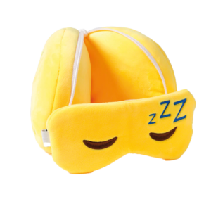 Relaxeazzz Snoozie the Sleeping Head Plush Travel Pillow & Eye Mask from Harrisons Direct