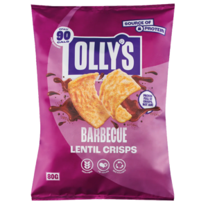 Olly's BBQ Lentil Crisps 80g from Harrisons Direct