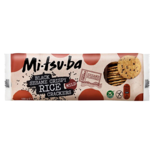 Mitsuba Black Sesame Crispy Rice Crackers 100g from Harrisons Direct