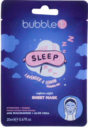 Bubble T Face Sheet Mask Sleep Lavender 20ml from Harrisons Direct