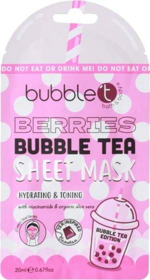 Bubble T Face Sheet Mask in Berries 20ml from Harrisons Direct