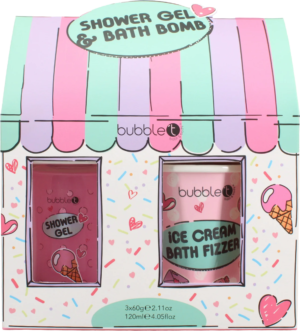 Bubble T Shower Gel & Bath Bomb Gift Set 4 Piece from Harrisons Direct