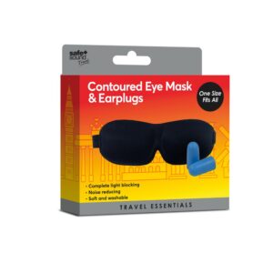 Safe & Sound Travel Contoured Eye Mask & Ear Plugs from Harrisons Direct