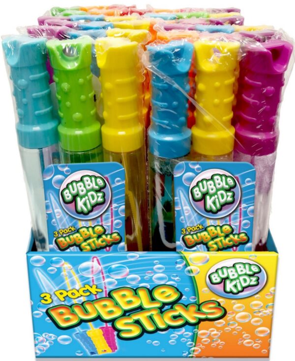 Bubble Kids 3 pack Bubble Sticks CDU from Harrisons Direct