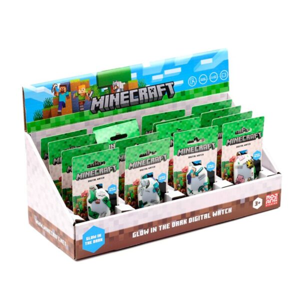 Minecraft Glow In The Dark Silicone Digital Watch from Harrisons Direct