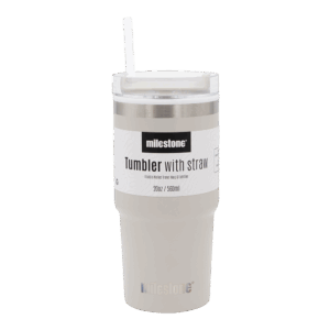 Milestone Tumbler Almond with Straw 560ml from Harrisons Direct