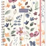 A4 Wild Bloom Twin Wire Notebook from Harrisons Direct