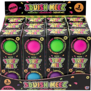 Squish Squeeze 3 Pack Neon Super Squish Balls from Harrisons Direct