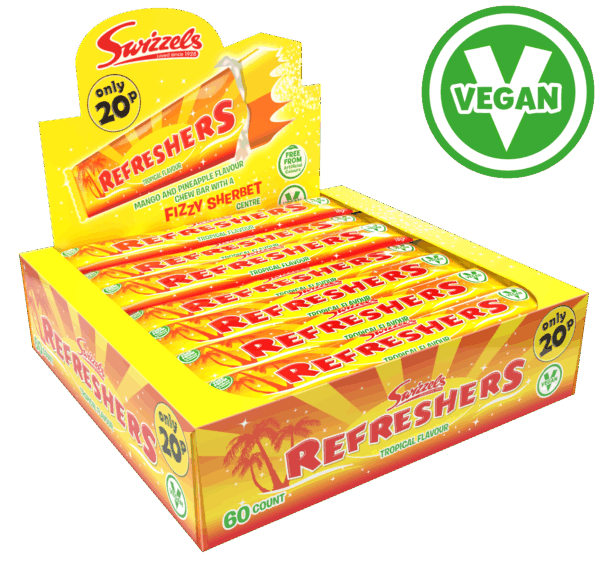Wholesale Swizzels Refreshers Tropical Flavour Chew Bar 18g 20p PMP from Harrisons Direct