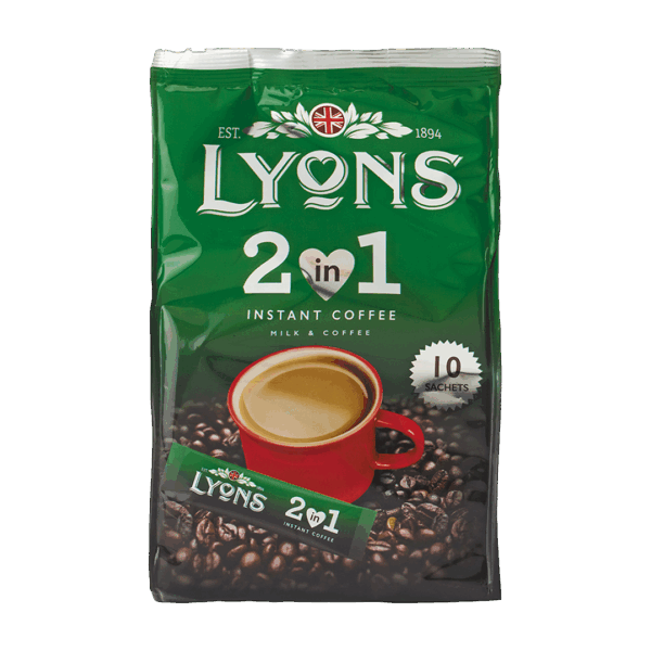 Lyons Instant Coffee 2 in 1 – 10 x 16g from Harrisons Direct