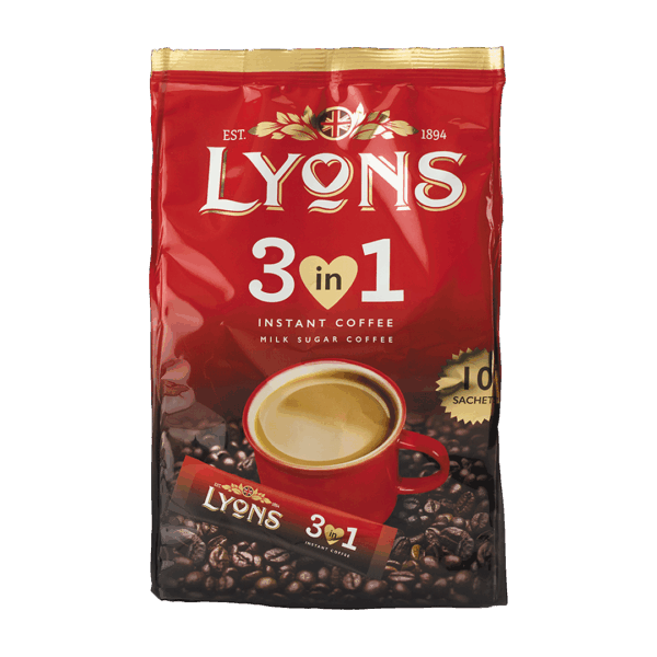Lyons Instant Coffee 3 in 1 – 10 x 18g from Harrisons Direct