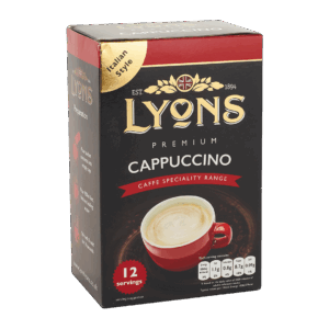 Lyons Cappuccino 12 x 15g from Harrisons Direct