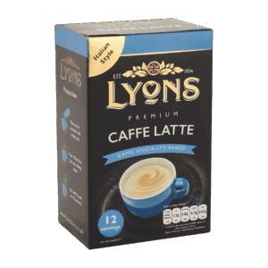 Lyons Caffe Latte 12 x 15g from Harrisons Direct
