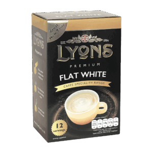 Lyons Flat White 12 x 15g from Harrisons Direct