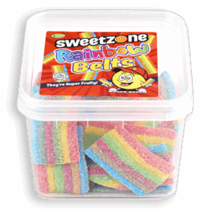 Sweetzone Rainbow Belts 170g Tub from Harrisons Direct
