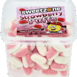 Sweetzone Strawberry Puffs 170g Tub from Harrisons Direct