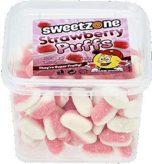 Sweetzone Strawberry Puffs 170g Tub from Harrisons Direct
