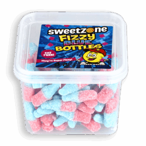 Sweetzone Fizzy Blue Bottles 170g Tub from Harrisons Direct