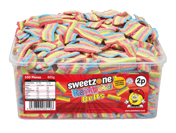 Sweetzone Rainbow Belts PMP 2p from Harrisons Direct