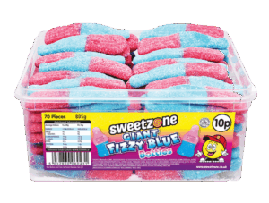 Sweetzone Fizzy Blue Bottles PMP 10p from Harrisons Direct