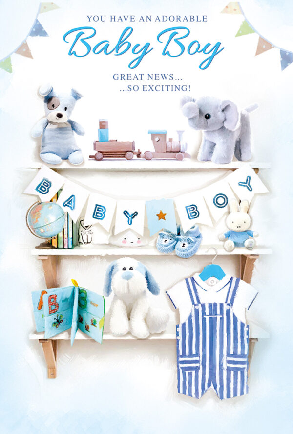 Baby Boy Card Bunting from Harrisons Direct