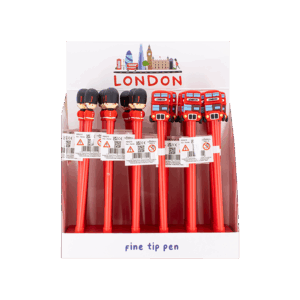 London Souvenir Guardsman & Routemaster Bus Fine Tip Pen from Harrisons Direct