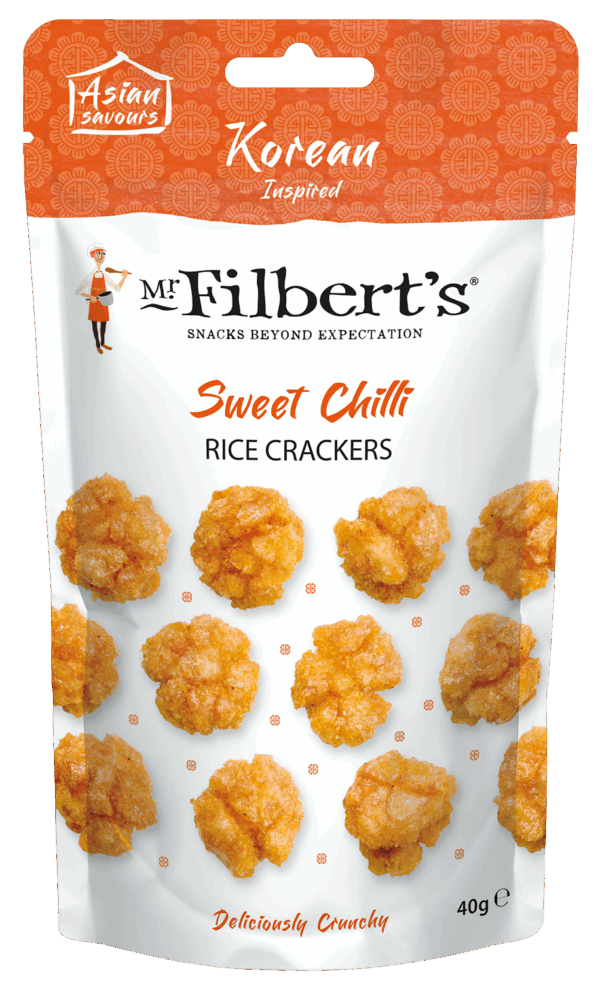 Wholesale Mr Filbert's Chilli Rice Crackers 40g from Harrisons Direct