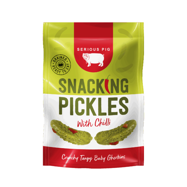 Wholesale Serious Pig - Snacking Pickles with Chilli 40g from Harrisons Direct
