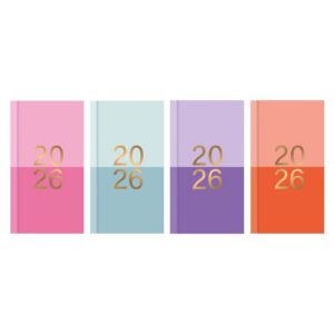 Wholesale 2026 Diary Slim Week To View 4 Assorted Trend from Harrisons Direct
