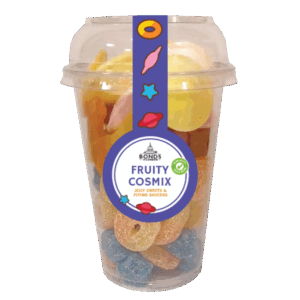 Bonds Fruity Cosmix Candy Cup 290g from Harrisons Direct