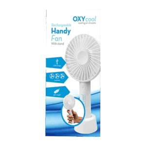 Rechargeable Handy Fan 21cm from Harrisons Direct