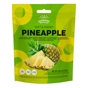 Sunshine Delights Soft & Chewy Pineapple Slices 60g from Harrisons Direct