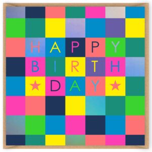 Birthday Card - Open Checkerboard from Harrisons Direct
