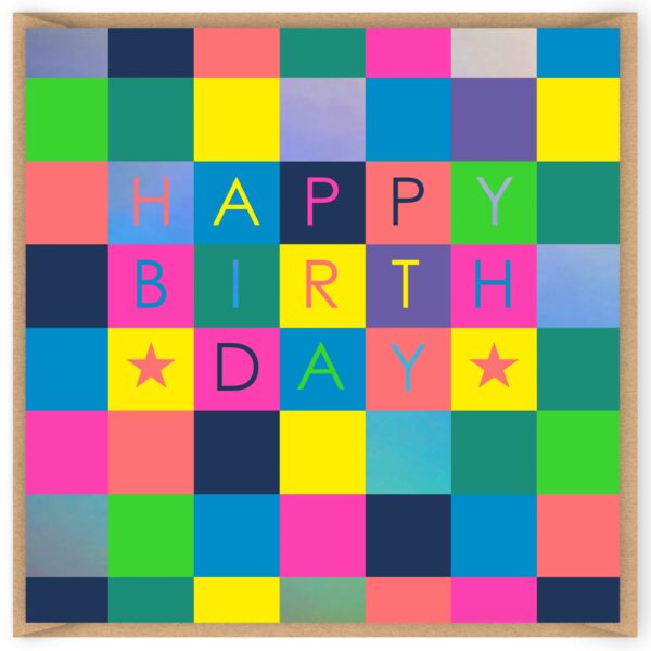 Birthday Card - Open Checkerboard from Harrisons Direct